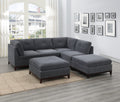 Modular Living Room Furniture Ottoman Ash Chenille gun ash-chenille-primary living