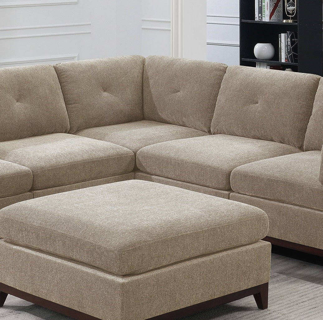 Modular Living Room Furniture Ottoman Camel Chenille camel-chenille-primary living