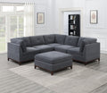 Modular Living Room Furniture Ottoman Ash Chenille gun ash-chenille-primary living