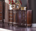 Cherry Finish Formal Bedroom Furniture 1pc Dresser w cherry-5 drawers & above-bedroom-ball bearing