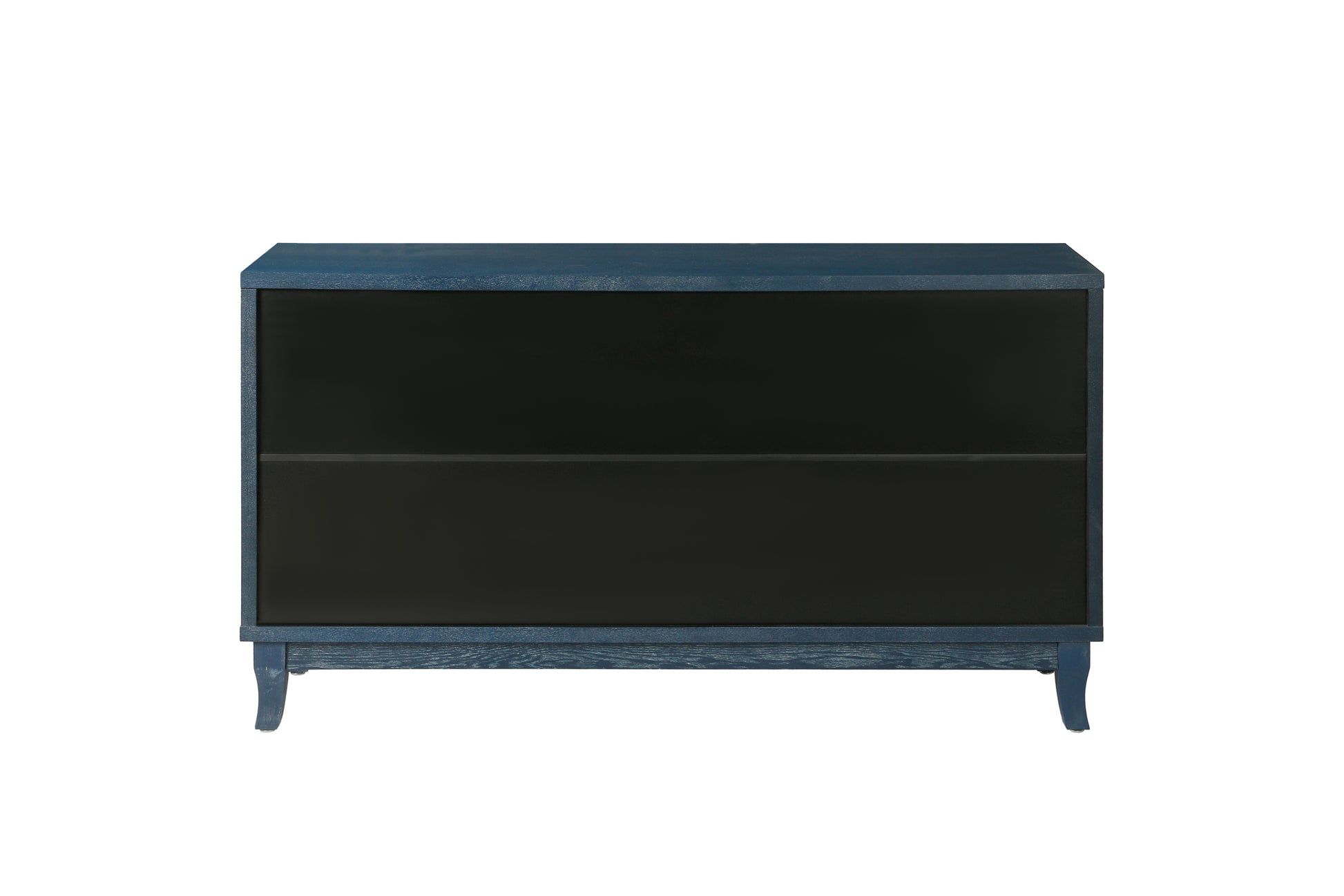 Handcrafted Premium Grain Panels,Rattan Sideboard antique navy blue-mdf