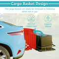 Folding Cargo Basket with Cargo Net black-metal