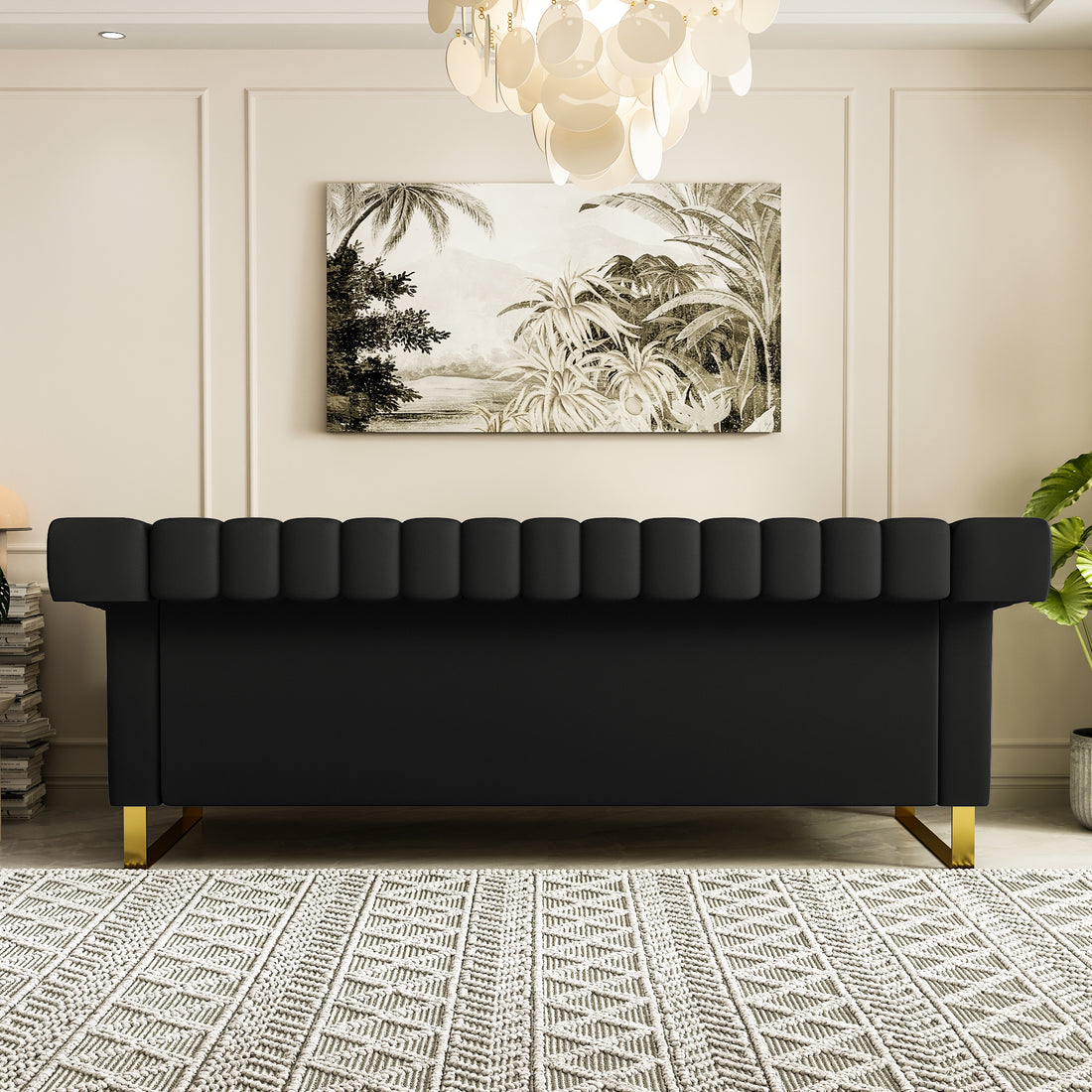 Fx P81Pu Bk Sofa - Black Pu 2 Seat