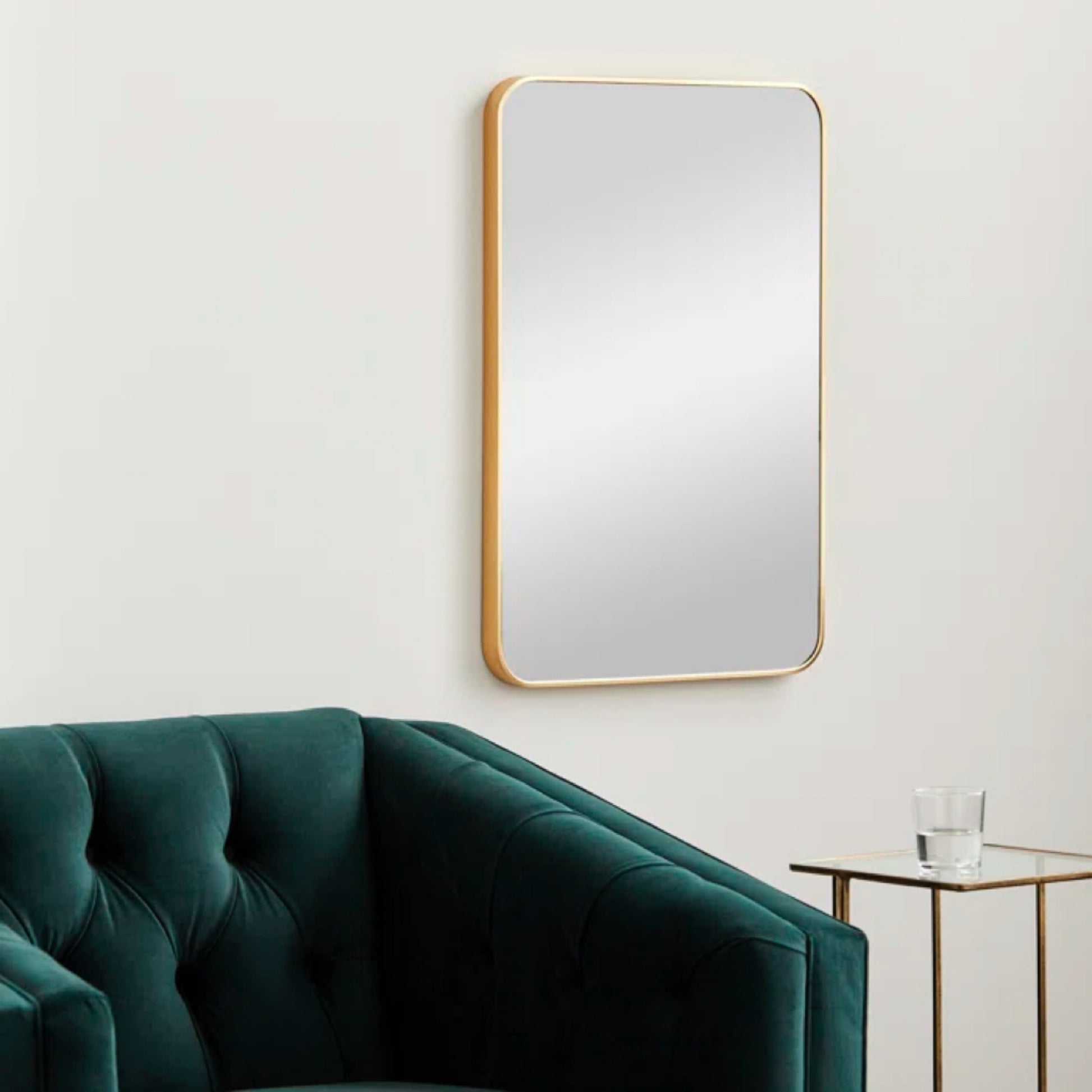 Gold 24 "X36" Rectangular Bathroom Wall Mirror -