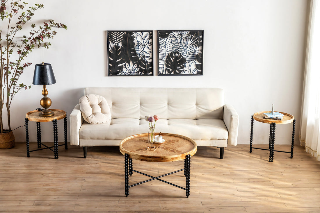 Wood Coffee Table, Natural Wood Coffee Table,