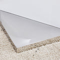 Large modern minimalist rectangular glass dining white-mdf+glass