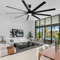 84 In Super Large Black Ceiling Fan with Remote