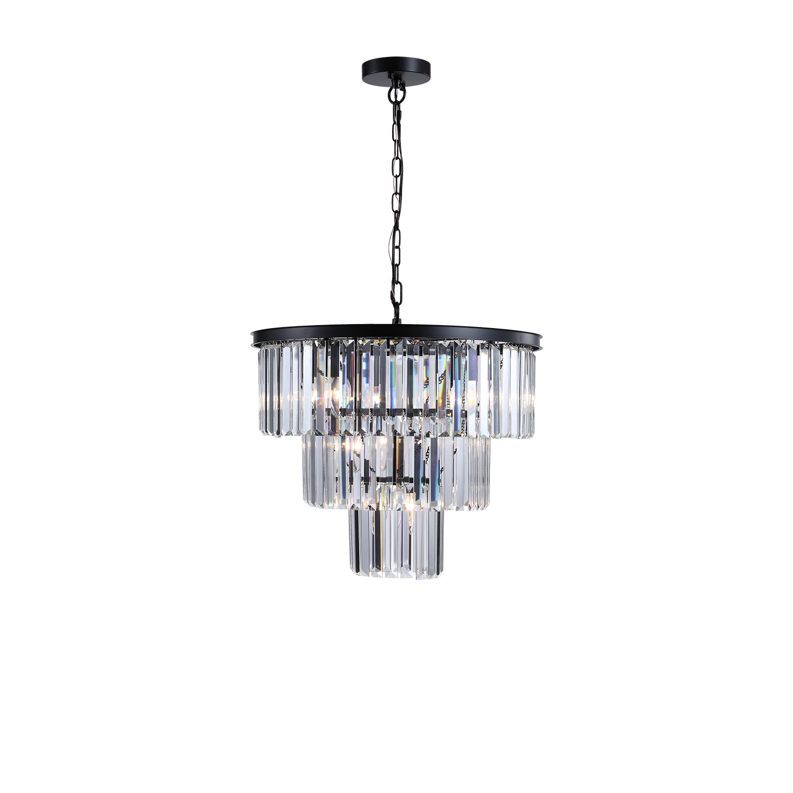 Black Luxury Crystal Chandelier Modern Chandeliers black-crystal-iron