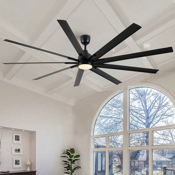 84 In Super Large Black Ceiling Fan with Remote