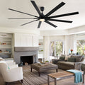 84 In Super Large Black Ceiling Fan with Remote