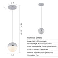 Pendant Light with Dimmable LED set of 3 chrome-acrylic-iron