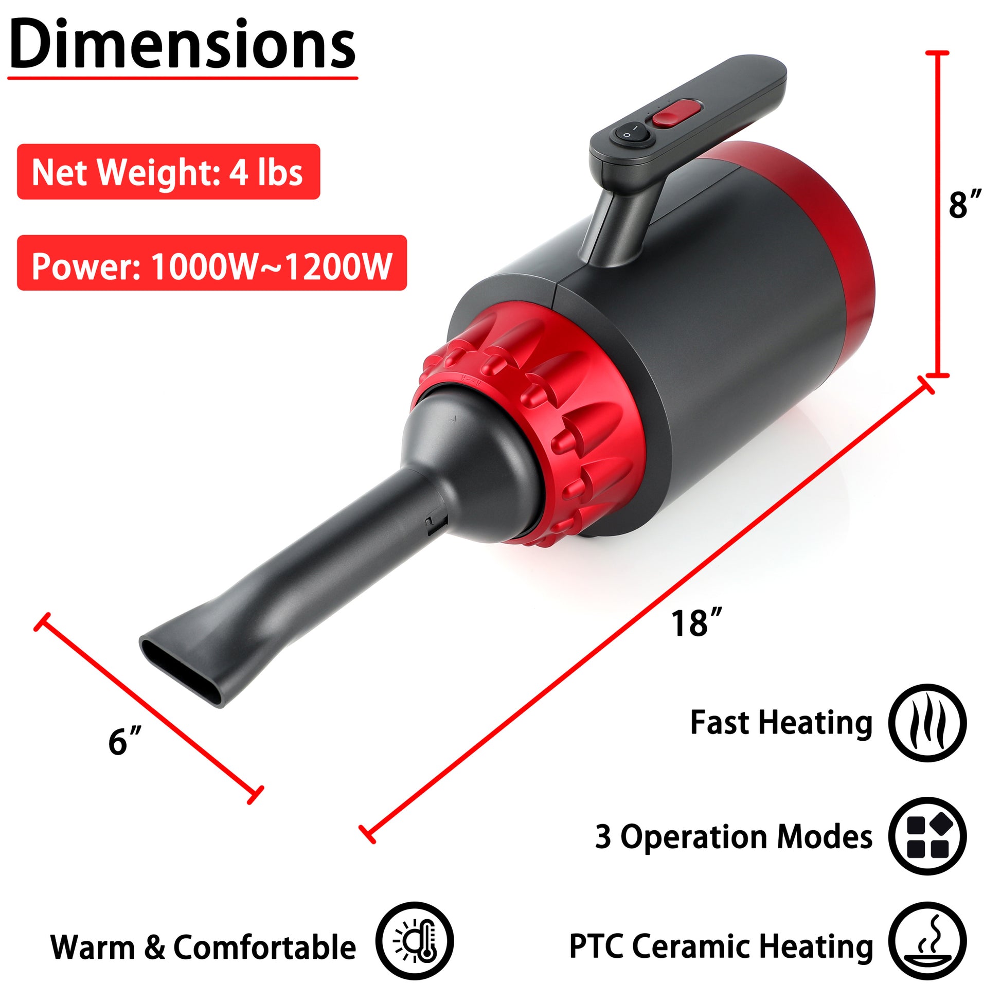 Bed Jet Portable Space Heater, Indoor Bed Heater