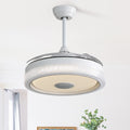 42 Inch Modern Invisible Ceiling Fan, 120V 3 Abs