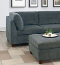 Living Room Furniture Grey Chenille Modular Sectional grey-chenille-wood-primary living space-cushion