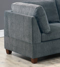 Living Room Furniture Grey Chenille Modular Sectional grey-chenille-wood-primary living space-cushion