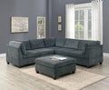 Living Room Furniture Grey Chenille Modular Sectional grey-chenille-wood-primary living space-cushion