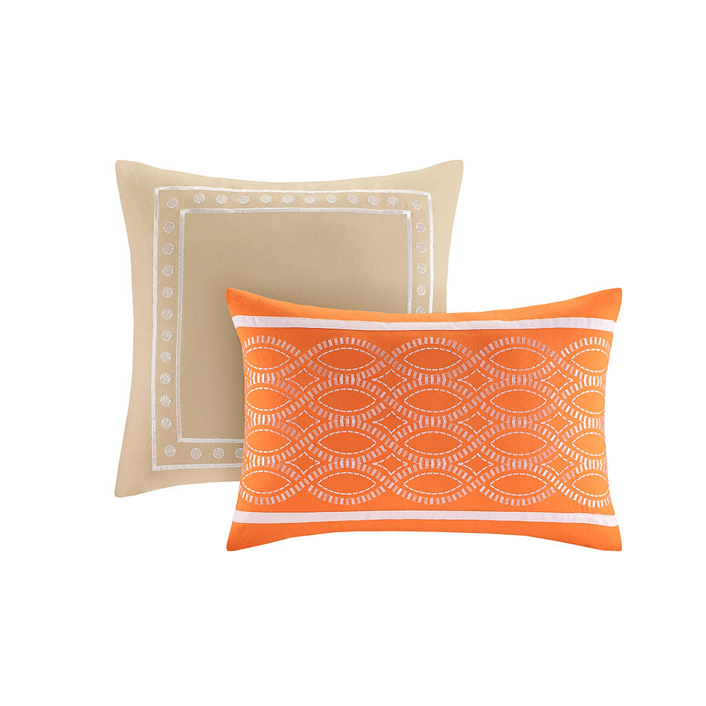 Comforter Set orange-polyester