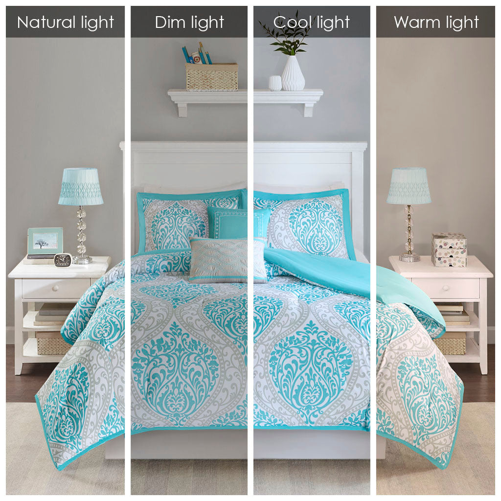 Comforter Set aqua-polyester