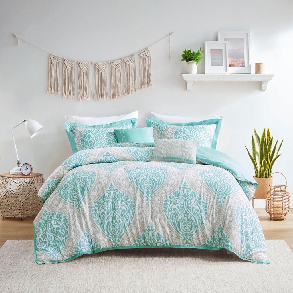 Comforter Set aqua-polyester