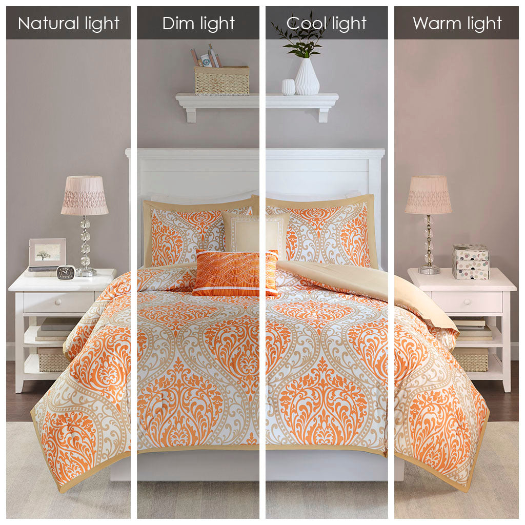 Senna Comforter Set orange-cotton