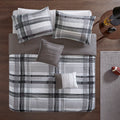 Plaid Comforter Set black-polyester