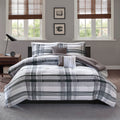 Plaid Comforter Set black-polyester