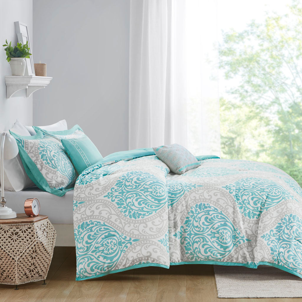 Comforter Set aqua-polyester