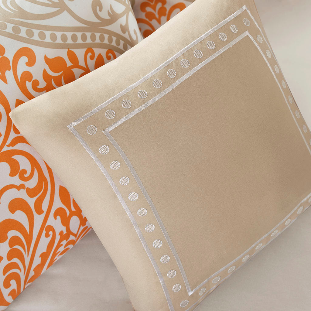 Comforter Set orange-polyester