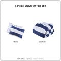 Cotton Cabana Stripe Reversible Comforter Set with navy-cotton