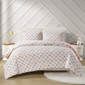 Cotton Cabana Stripe Reversible Comforter Set with pink-cotton