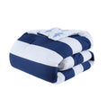 Cotton Cabana Stripe Reversible Comforter Set with navy-cotton