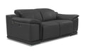 Genuine Italian Leather Power Reclining dark gray-foam-leather