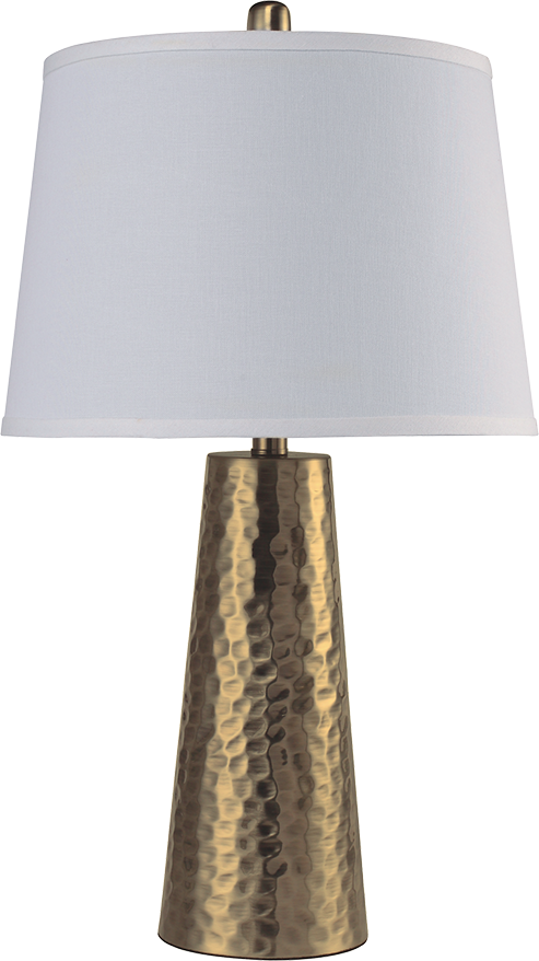 25"h A.b. leaf Hammered Table Lamp 1pc Ctn 2.15