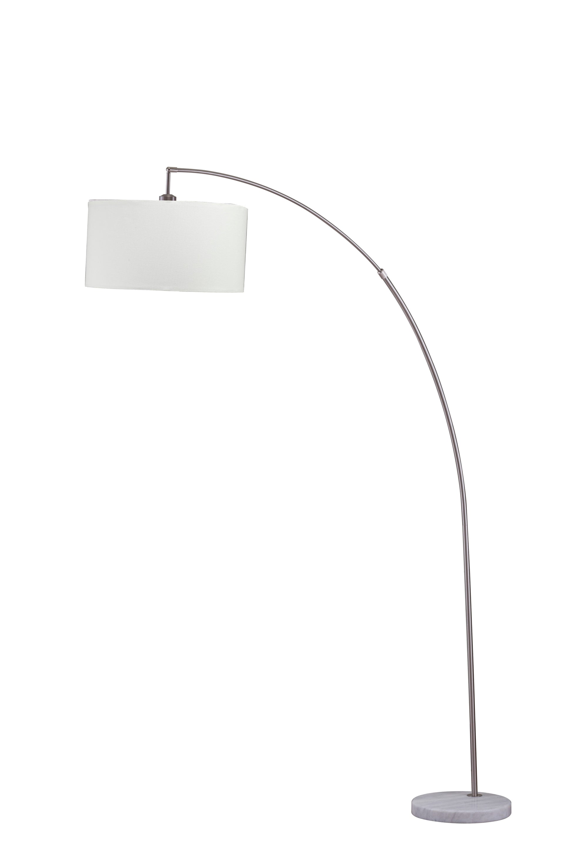 78" Silver Arch Floor Lamp With Kd Shade W Double