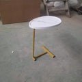 2 Pieces White C Shaped Side Table, C Shaped End