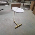 2 Pieces White C Shaped Side Table, C Shaped End