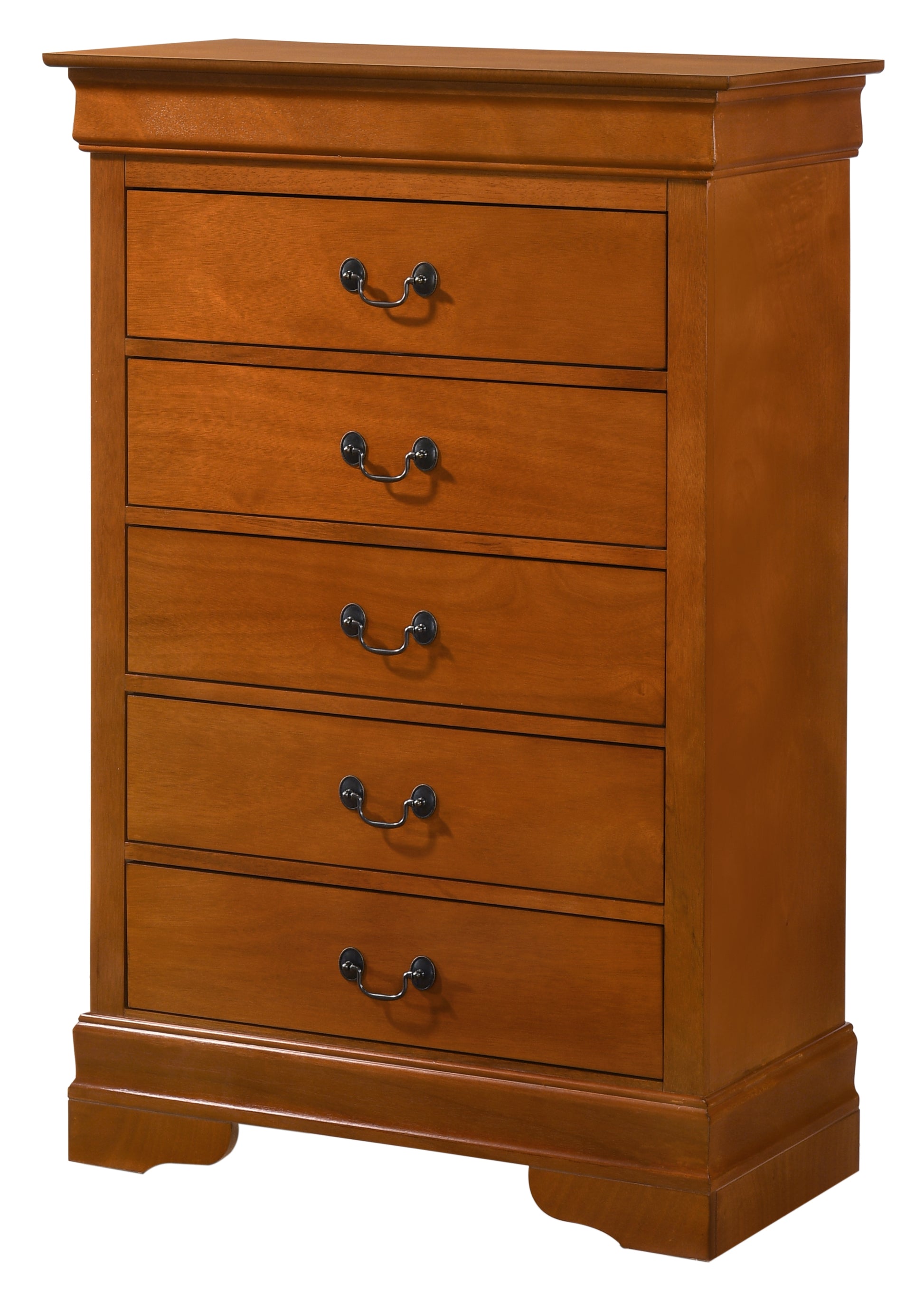 LouisPhillipe G02160 CH Chest , Oak oak-5 drawers & above-oak-particle board