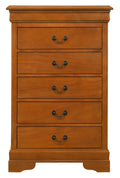LouisPhillipe G02160 CH Chest , Oak oak-5 drawers & above-oak-particle board