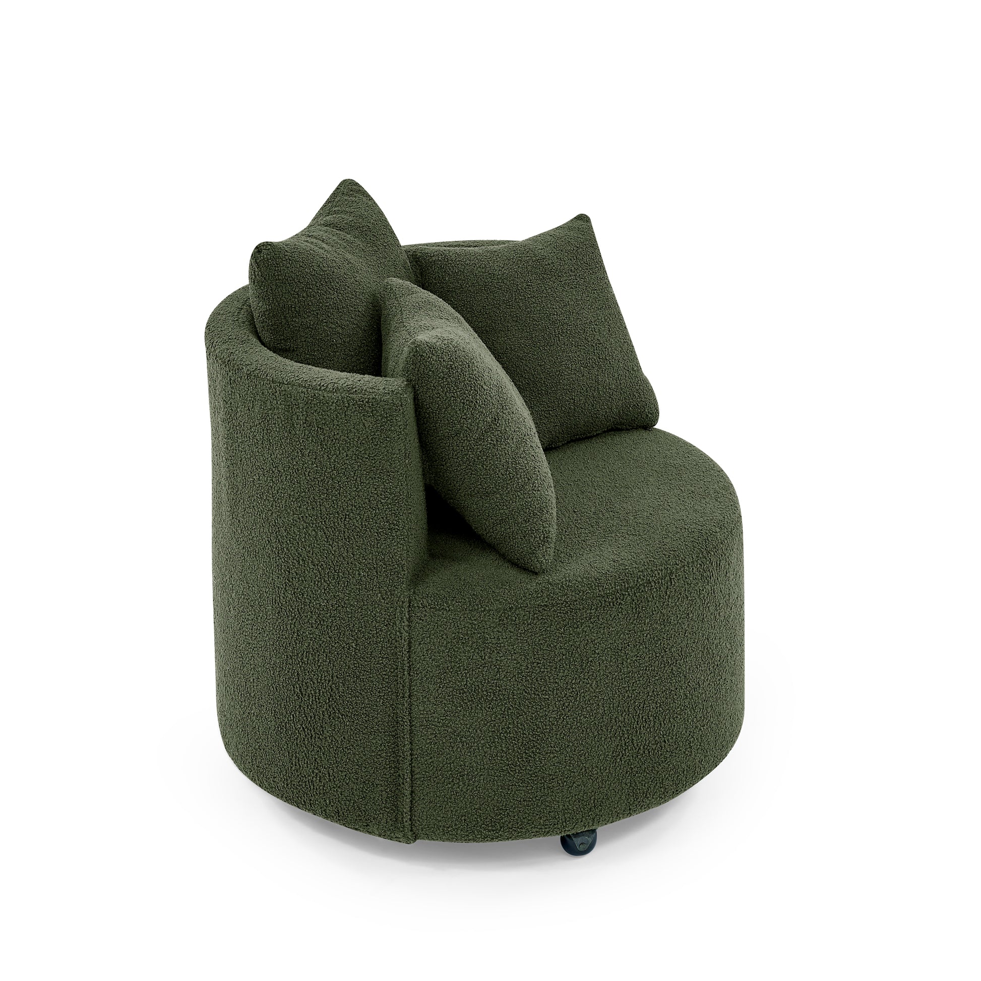 Teddy Fabric Swivel Accent Backchair Upholstered