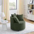 Teddy Fabric Swivel Accent Backchair Upholstered