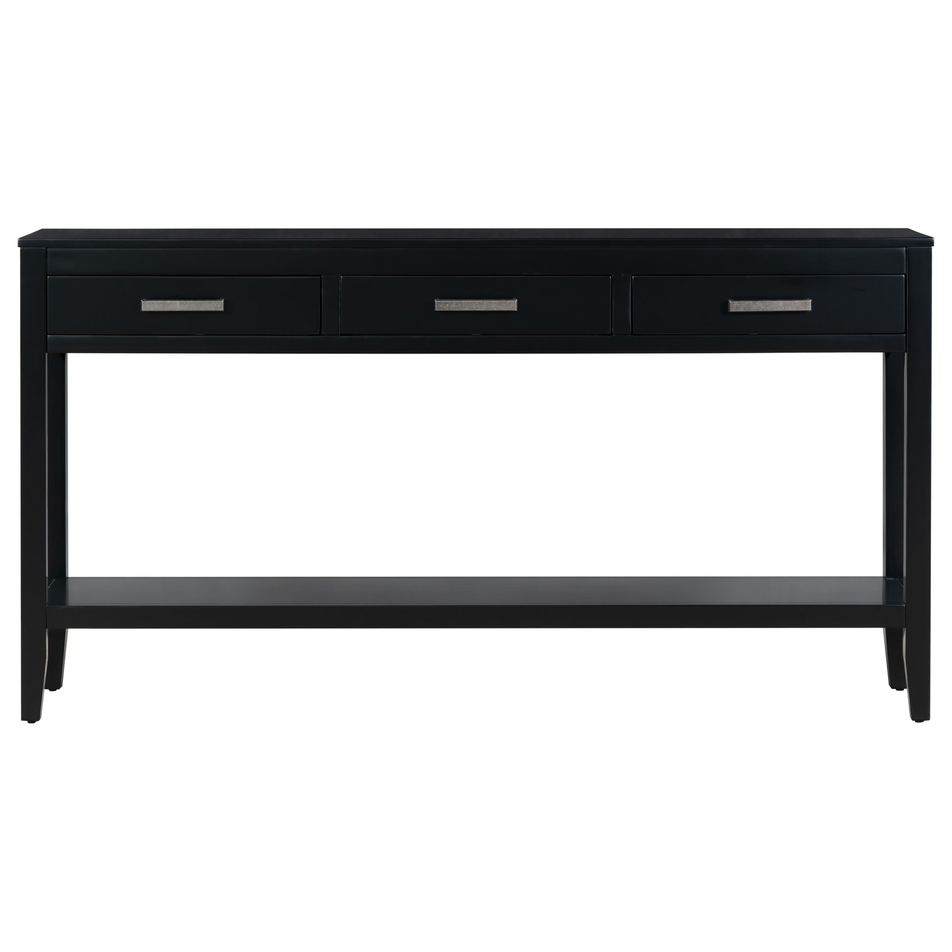 Contemporary 3 Drawer Console Table With 1 Shelf