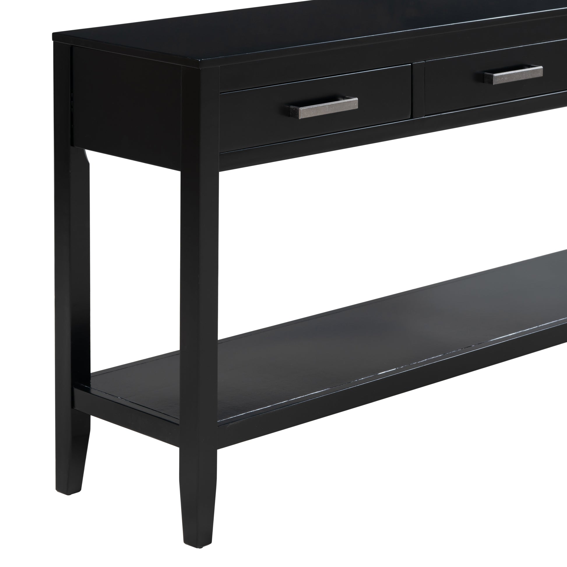 Contemporary 3 Drawer Console Table With 1 Shelf