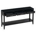 Contemporary 3 Drawer Console Table With 1 Shelf