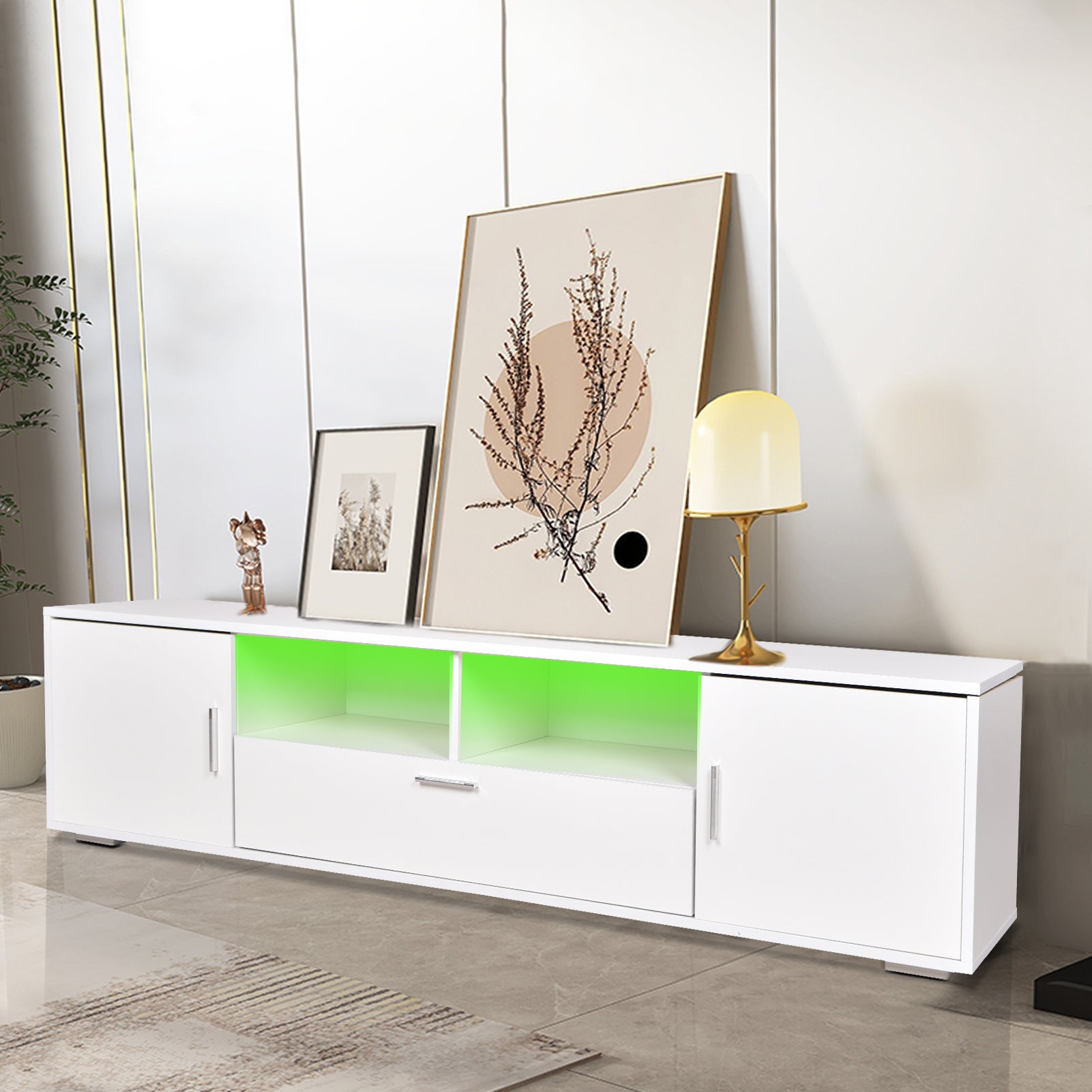 Modern Tv Stand With Led Lights Entertainment