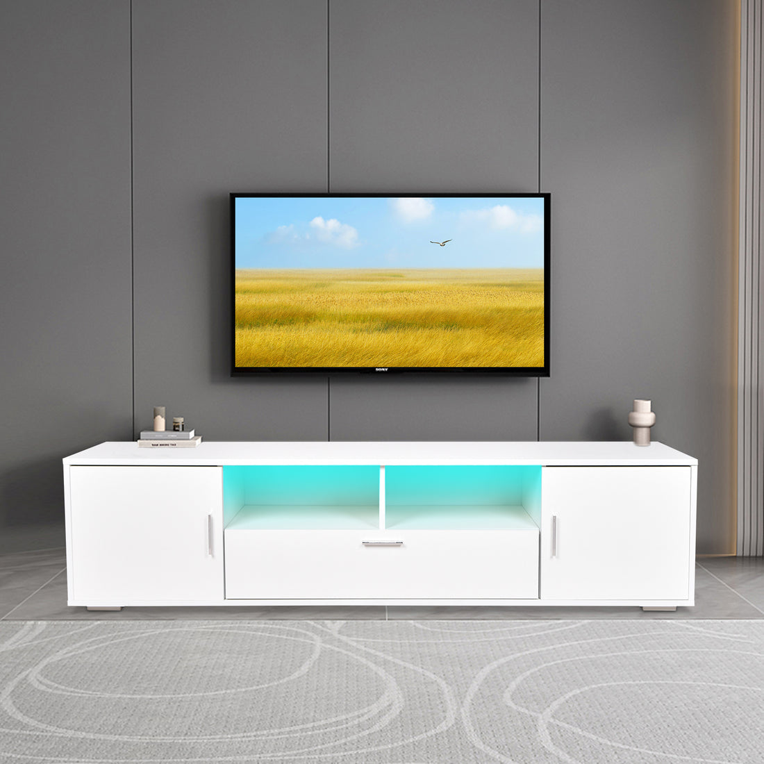 Modern Tv Stand With Led Lights Entertainment