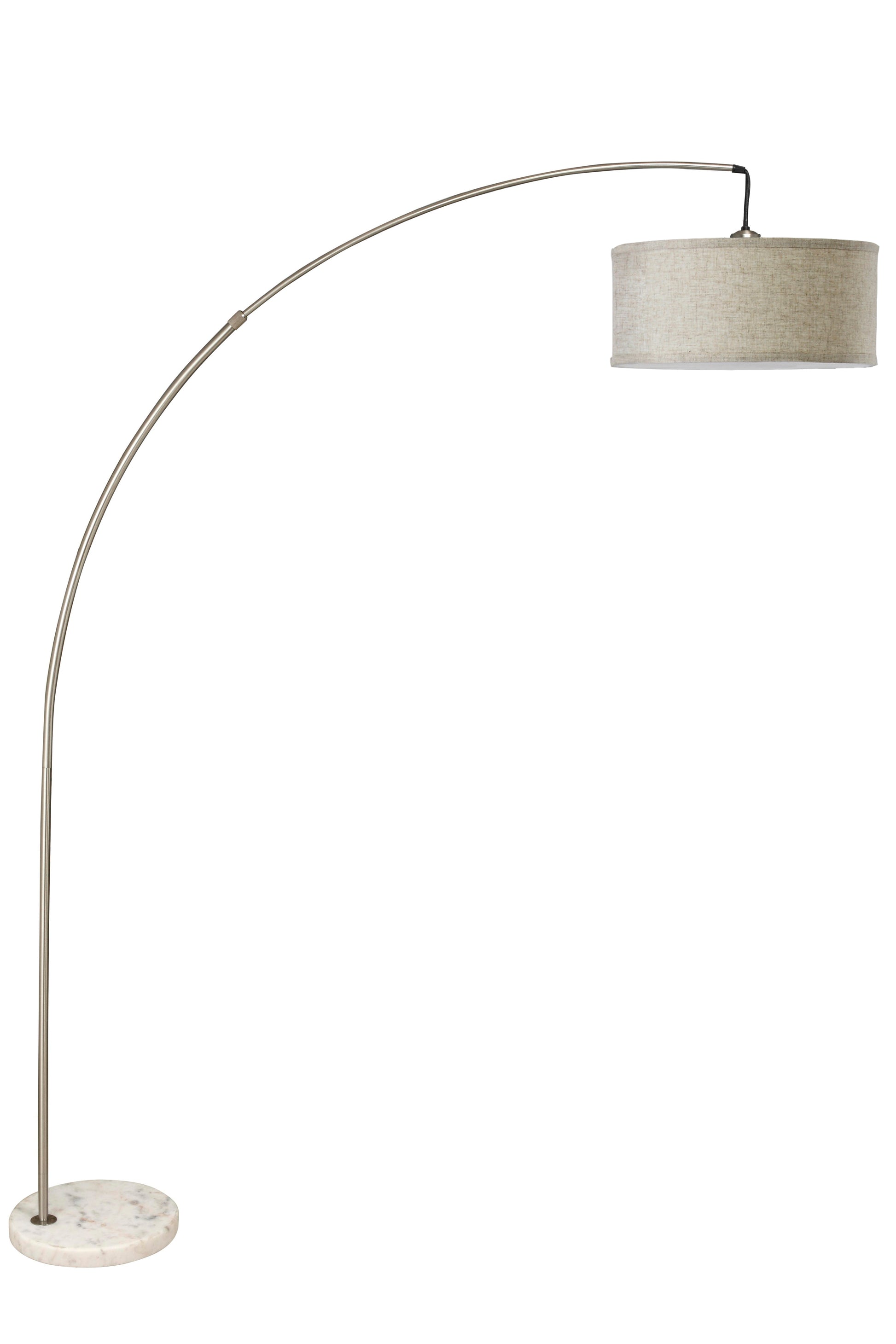 78" Silver Arch Floor Lamp With Kd Shade W Double