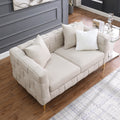 2052 LIGHT BEIGE 2S weave sofa ,contemporary concept beige-linen