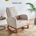 27.56'' Wide Linen Rocking Chair Accent Chair In