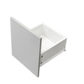 Kitchen Sideboard Cupboard with LED Light, White High white+gray-mdf