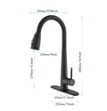 Black Kitchen Faucets with Pull Down Sprayer,